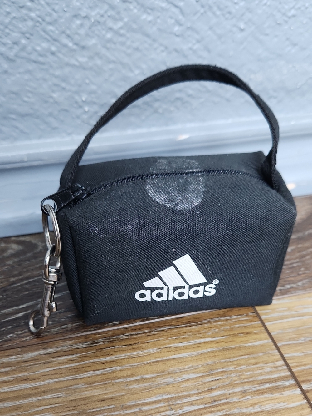 Mini Adidas Keychain Bag Black White
